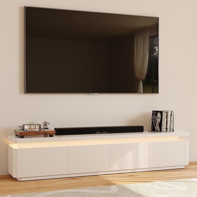 POVISON Fully Assembled 79" Mid-Century Modern TV Stand by POVISON