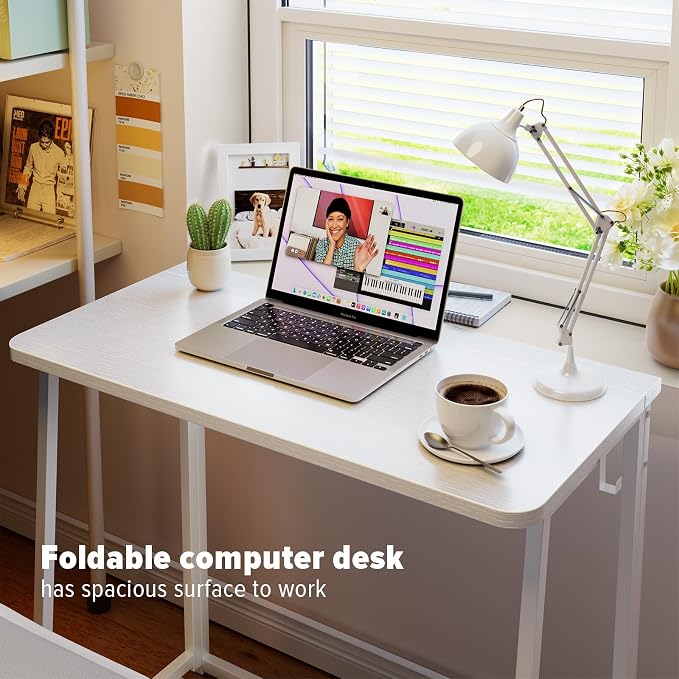 WOHOMO Folding Desk, 31.5" Small Desk - Image 3
