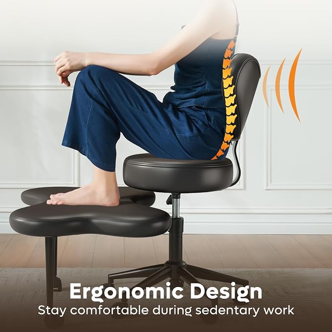 Pinmoco Ergonomic Cross Legged Chair, 360° Swivel Meditation Chair - Image 5