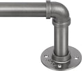 Zeerobee Curtain Rods for Windows 66 to 120, 1 Inch Industrial Wrap Around Grey by zeerobee
