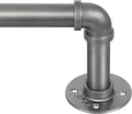 Zeerobee Curtain Rods for Windows 32 to 72, 1 Inch Industrial Wrap Around Grey by zeerobee