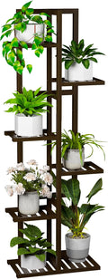 ROMGUAR CRAFT 6 Tier Bamboo Plant Stand Indoor, Wood Tall Flower Holder Corner by ROMGUAR+CRAFT