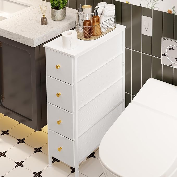 Fixwal Narrow Storage Cabinet, Narrow Nightstand Dresser - Image 3
