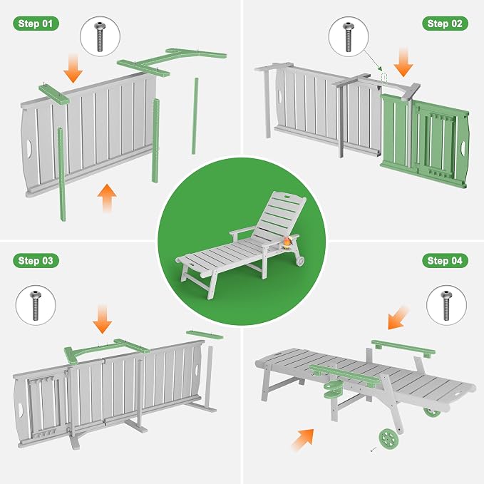 Outdoor Lounge Chair Set of 2 - Image 8