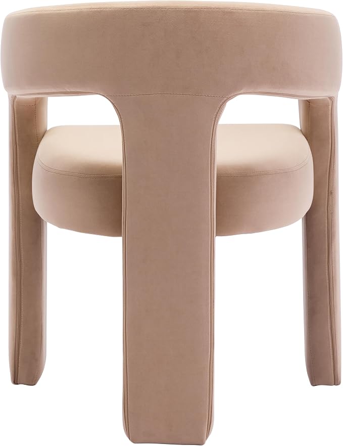 RIVOVA Modern Barrel Dining Chairs Set of 3, Velvet Upholstered Accent Side - Image 7