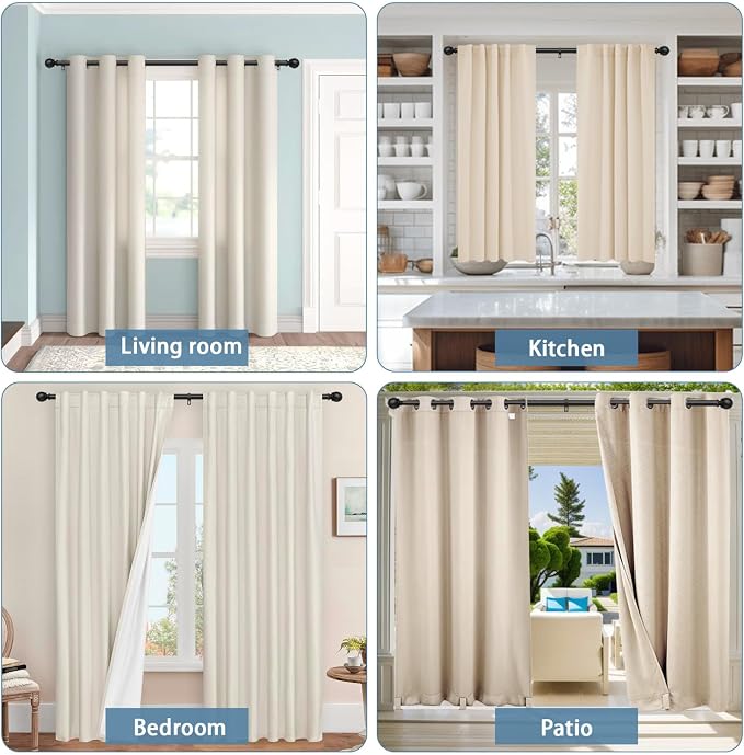 Black Curtain Rods for Windows 28 to 48 Inch, 5/8 Inch Diameter Stainless Steel - Image 6