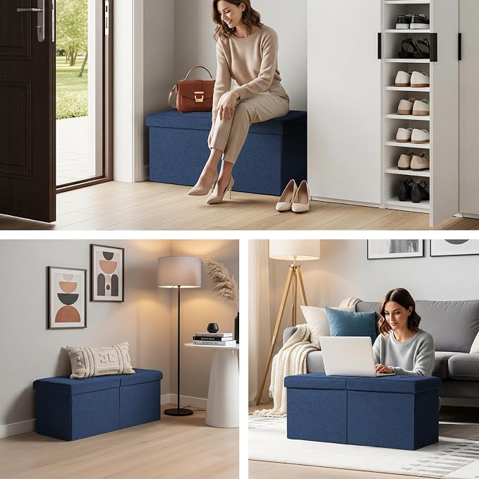 30.5-INCH Storage Ottoman Bench, Footrest - Image 7