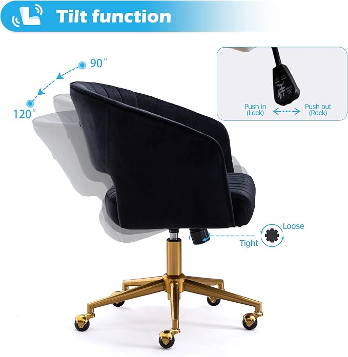 KCC Home Office Chair Swivel Desk Chair Accent Armchair Upholstered Modern - Image 5