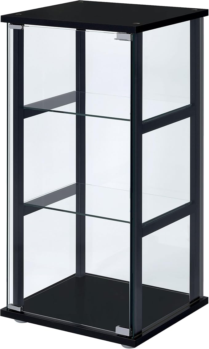 Coaster Home Furnishings Cyclamen 34-inch 3-Tier Clear Tempered Glass Curio - Image 5