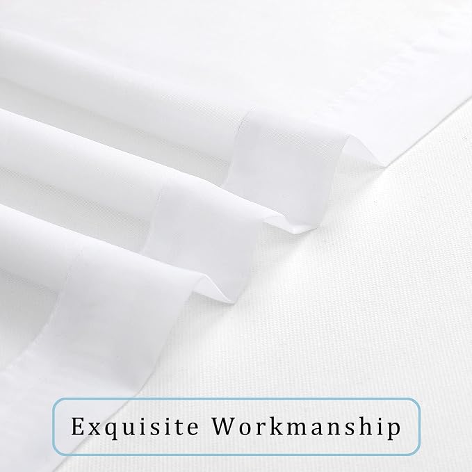 OWENIE Sheer White Curtains 144 inch Extra Long, Elegant and Airy Drapes - Image 5
