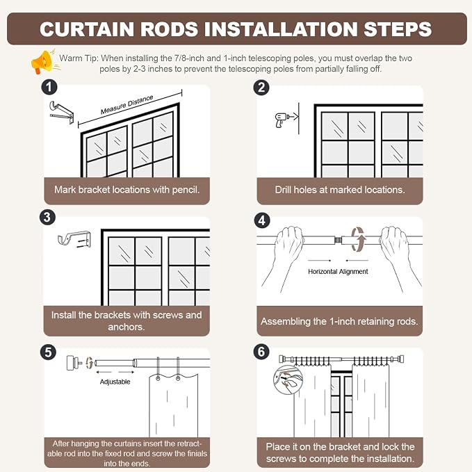 Lootkell Modern Gold Curtain Rods - Image 9