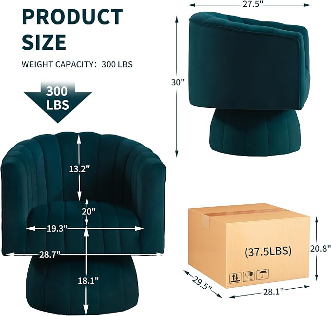 Swivel Accent Barrel Chair - Image 2