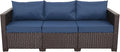 Rattan Star Patio Furniture Outdoor Couch 3 Seater Sofa Outdoor Brown Wicker by RattanStar