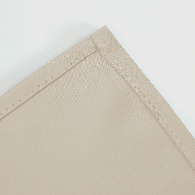LEMOMO Light Beige Blackout Curtains 42 x 54 Inch Length Set of 2 Panels - Image 6