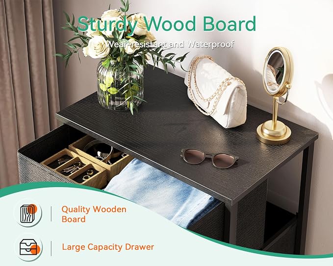 AODK Dresser for Bedroom with 4 Storage Drawers, Small Dressers Chest of - Image 7