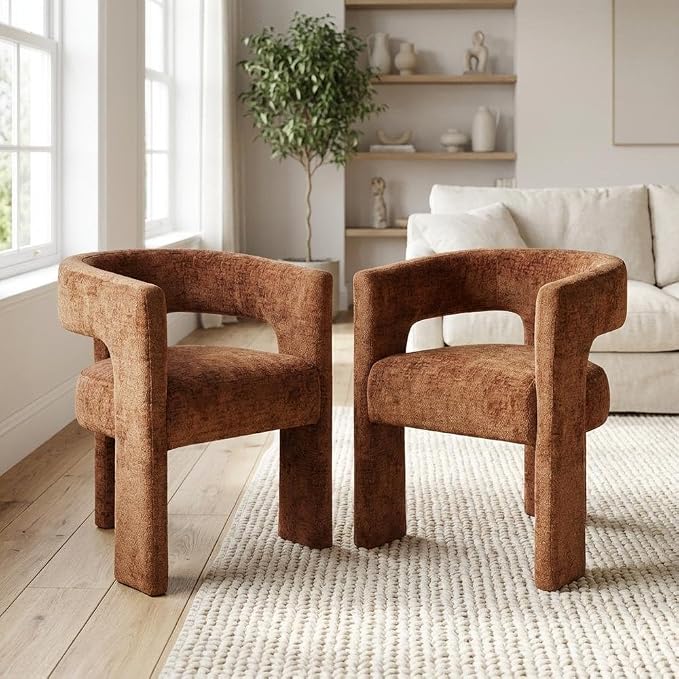 Jofran Gwen Jacquard Upholstered Accent Chair, Modern Luxury Plush Sculptural - Image 9