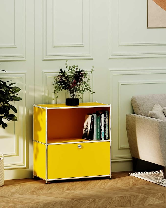 32.5-Inch Flip-Top Side Table & Buffet Cabinet - Image 7