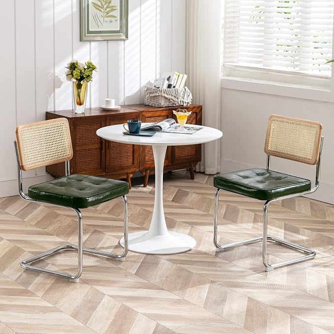 Zesthouse Natural Rattan Dining Chairs Set of 6, Modern Dining Room Chairs - Image 9