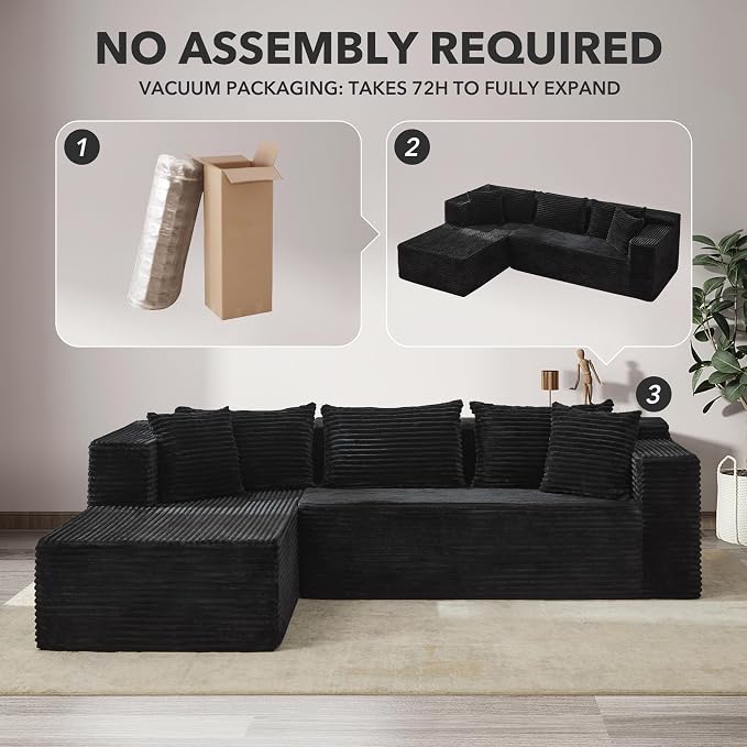 Modular Sectional Sofa Cloud Sectional Couch, Oversized Sofa Sleeper - Image 6