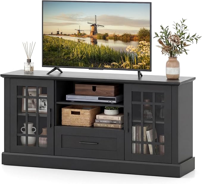 Giantex Farmhouse TV Stand for 65/70 Inch TV, Tall Entertainment Center - Image 9