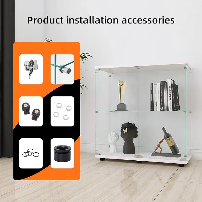 LFT HUIMEI2Y Glass Display Cabinet 2-Shelf - Image 5