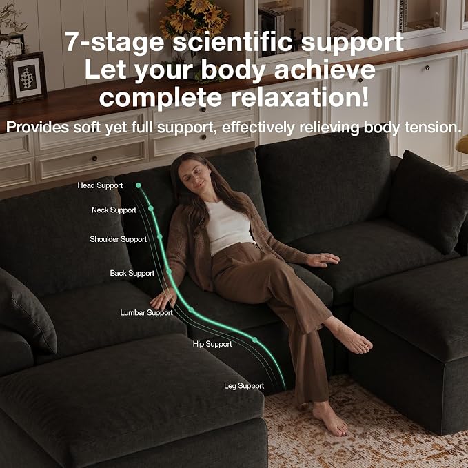 Novilla Modular Cloud Couch, Modern Sectional Sofa - Image 7