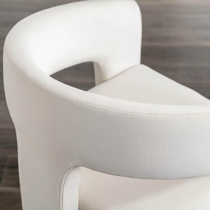 BESTANO Set of 6 Modern Velvet Fabric Upholstered Dining Chairs - Image 6