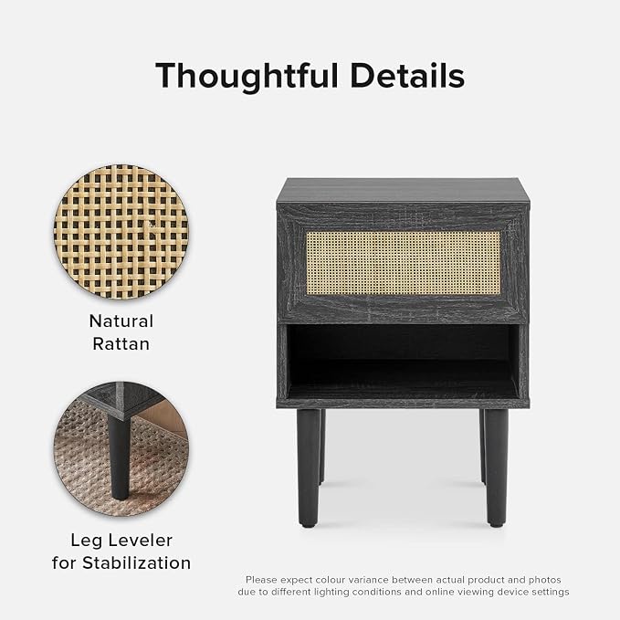 mopio Haylee Rattan Side Table, Small Accent Tables - Image 5