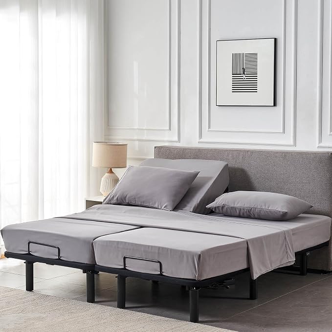Kingnex Split Queen Sheets for Adjustable Bed Soft 1800 Microfiber 5 Pieces - Image 5
