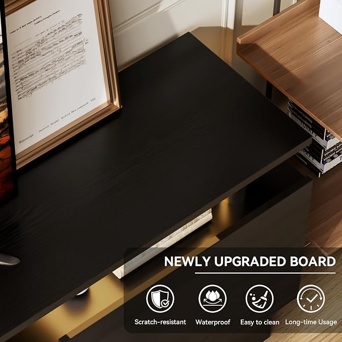 90" TV Stand for Living Room, Large Entertainment Center & Media Console - Image 7