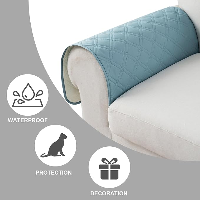 Genina Sofa Armrest Cover, Anti-Slip Armchair Slipcovers - Image 6