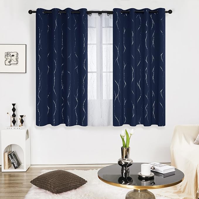 Deconovo Blackout Curtains 63 Inch Length 2 Panels, Thermal Insulated - Image 2
