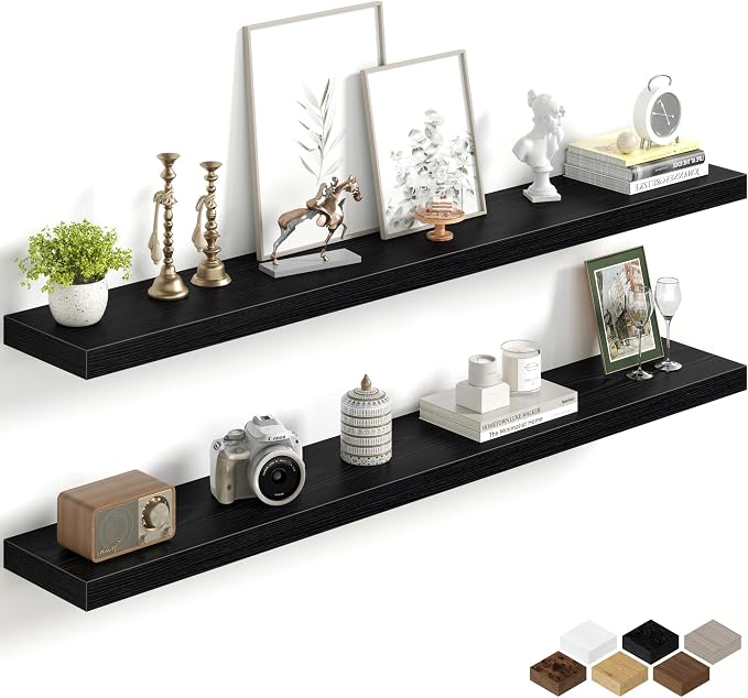 Fun Memories 55Inch Long Floating Shelves, 8 Inch Deep Shelves by FunMemories