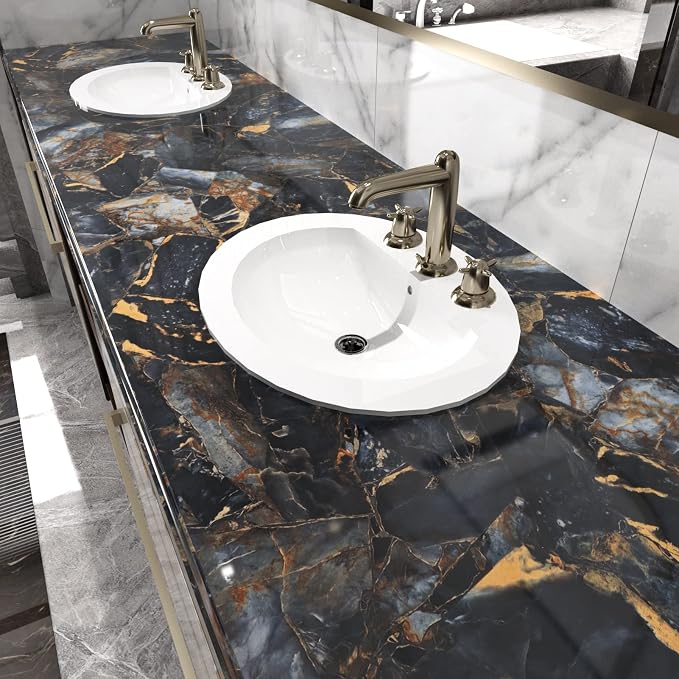 Black/Purple Marble Contact Paper - Image 5