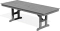SERWALL Outdoor Dining Table, All Weather HDPE Outdoor Furniture by SERWALL