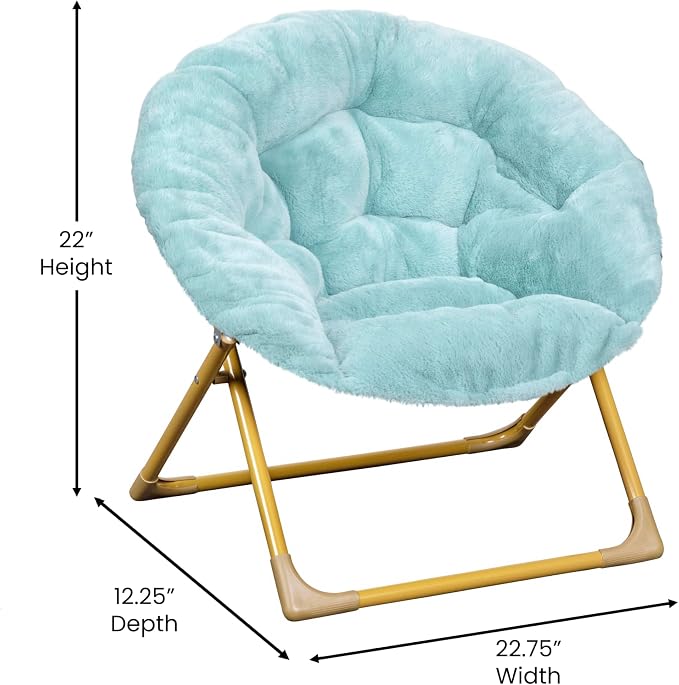 Flash Furniture Gwen Kids Cozy Mini Folding Saucer Chair - Image 3