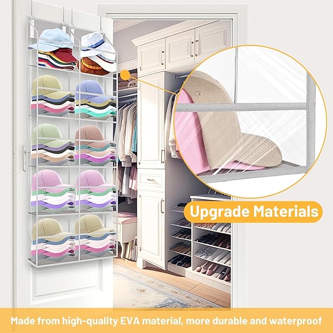 Over the Door Organizer 5 Tiers, Extra Large Behind Door Storage of 10 - Image 5