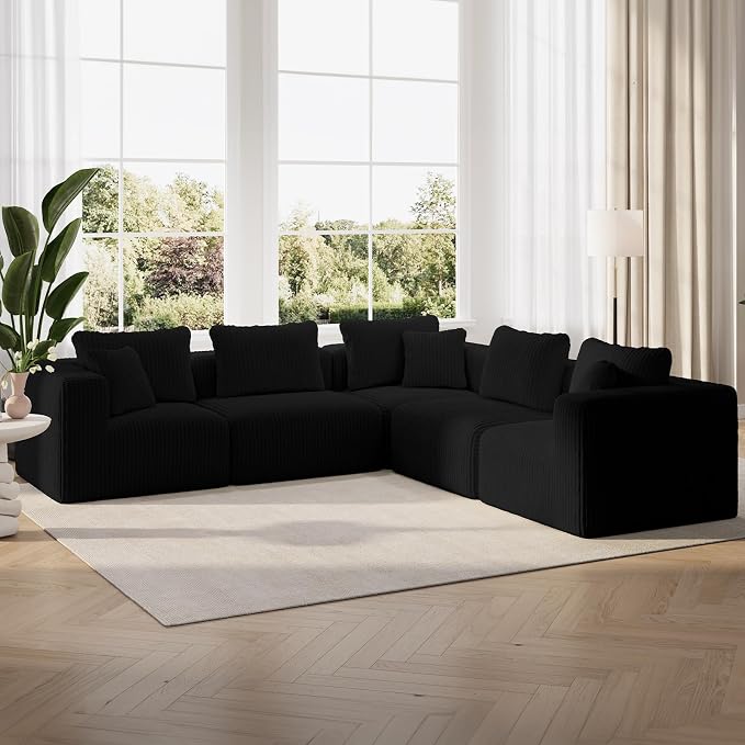 Novilla 106" Modular Sectional Sofa, Modern Cloud Sectional Couch by Novilla