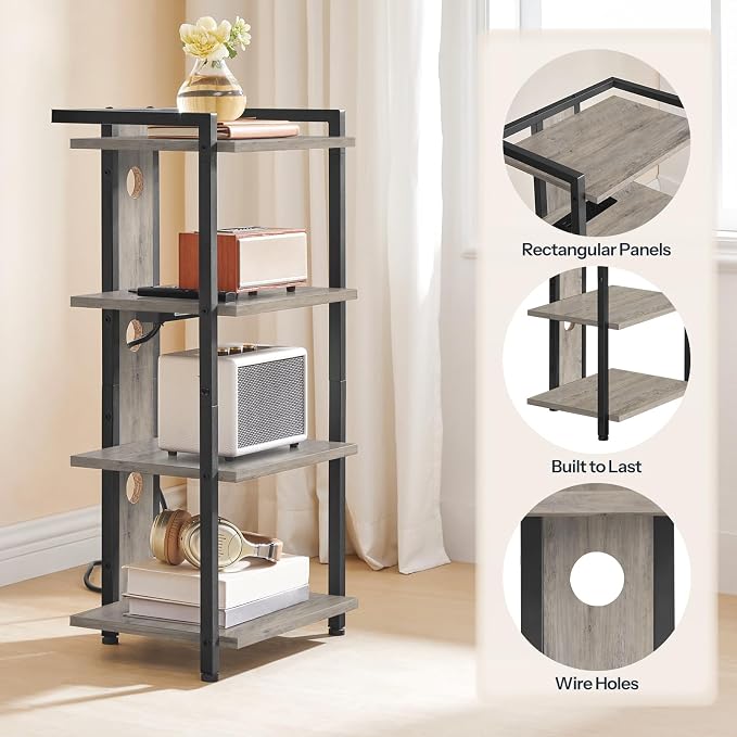 HOOBRO 4-Tier AV Media Stand, Media Console - Image 7