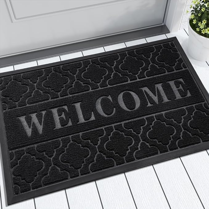 Yimobra Welcome Mat Outdoor Indoor, All-Season Waterproof Front Door Mat by Yimobra