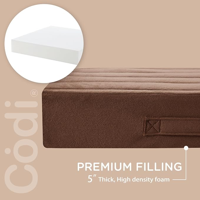 Codi High Density Foam Floor Pillow 2 Sets, Washable Thick Couch Cushion - Image 3