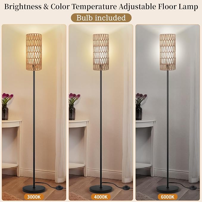 Ruiever Floor Lamp for Living Room, Farmhouse Floor lamp, Modern Standing lamp - Image 4