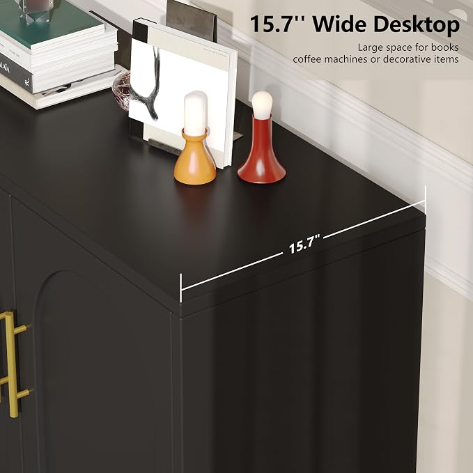Keehusux 15.7" D Set of 2 Modern Buffet Cabinet - Image 3