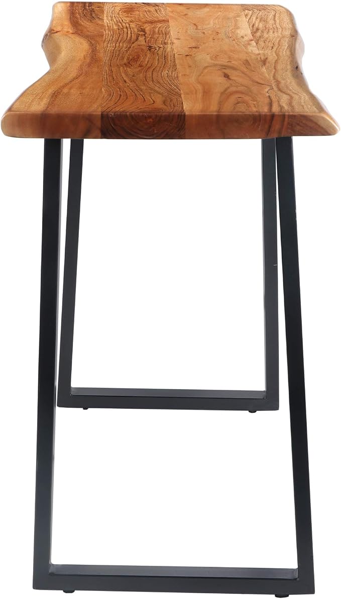TUP THE URBAN PORT 195122 Industrial Wooden Live Edge Desk - Image 7