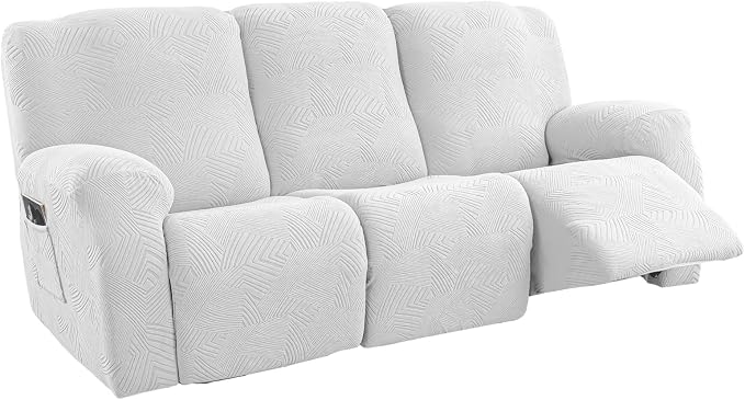 5-Piece Recliner Sofa Covers, Stretch Geometric Strokes Jacquard Recliner Sofa by Unknown