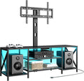 HOOBRO TV Stand with Mount and Power Outlet, LED Entertainment Center with by HOOBRO