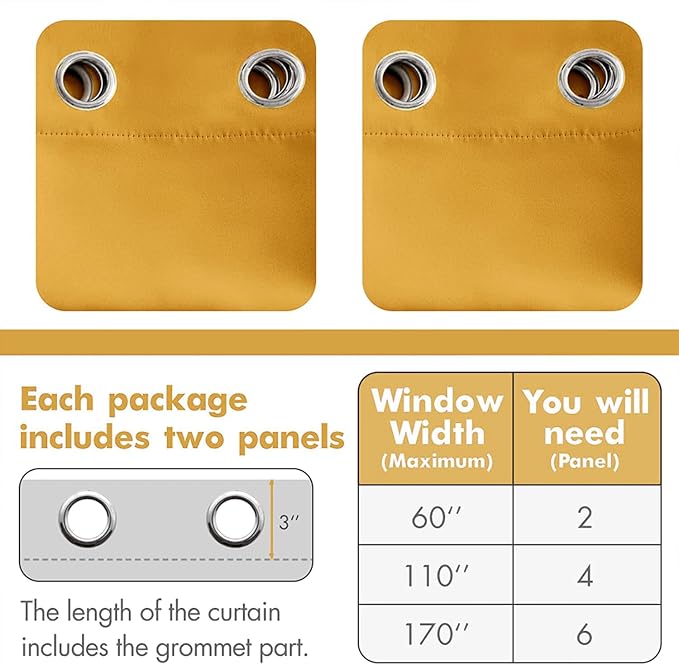 MIULEE Blackout Curtains for Bedroom Living Room Thermal Insulated Room - Image 6