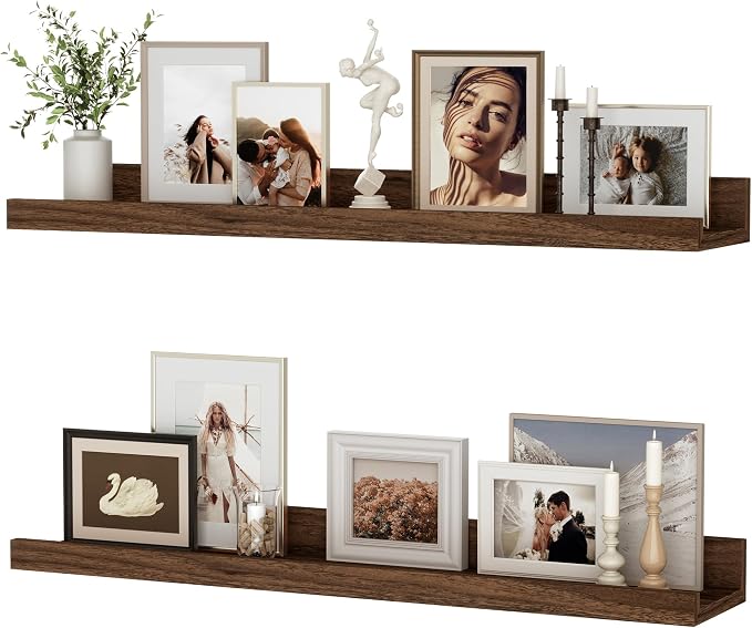 Floating Shelves for Wall, 24 inch Wood Floating Shelves Set of 2, Picture by Unknown