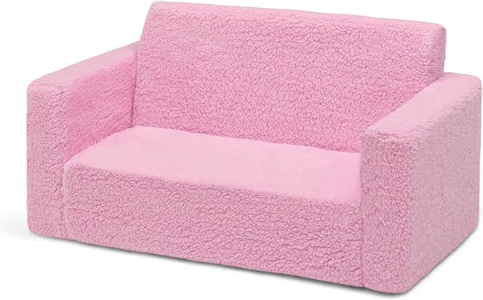 Delta Children Cozee Flip-Out Sherpa 2-in-1 Convertible Sofa to Lounger - Image 11