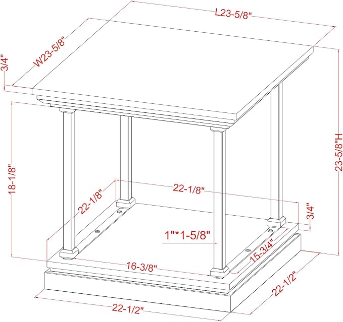 24/7 Shop at Home Ambridge Transitional Multi-Storage Wood 3-Piece Coffee Table - Image 5